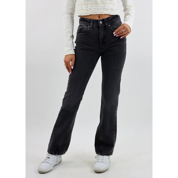 Free People Denim - We The Free Xena Slim Straight Jeans High Rise Free People Size 29 Black Wash